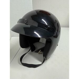 FUEL OF001 Gloss Motorcycle HALF Helmet Black Size S 55-56cm FMVSS No 218